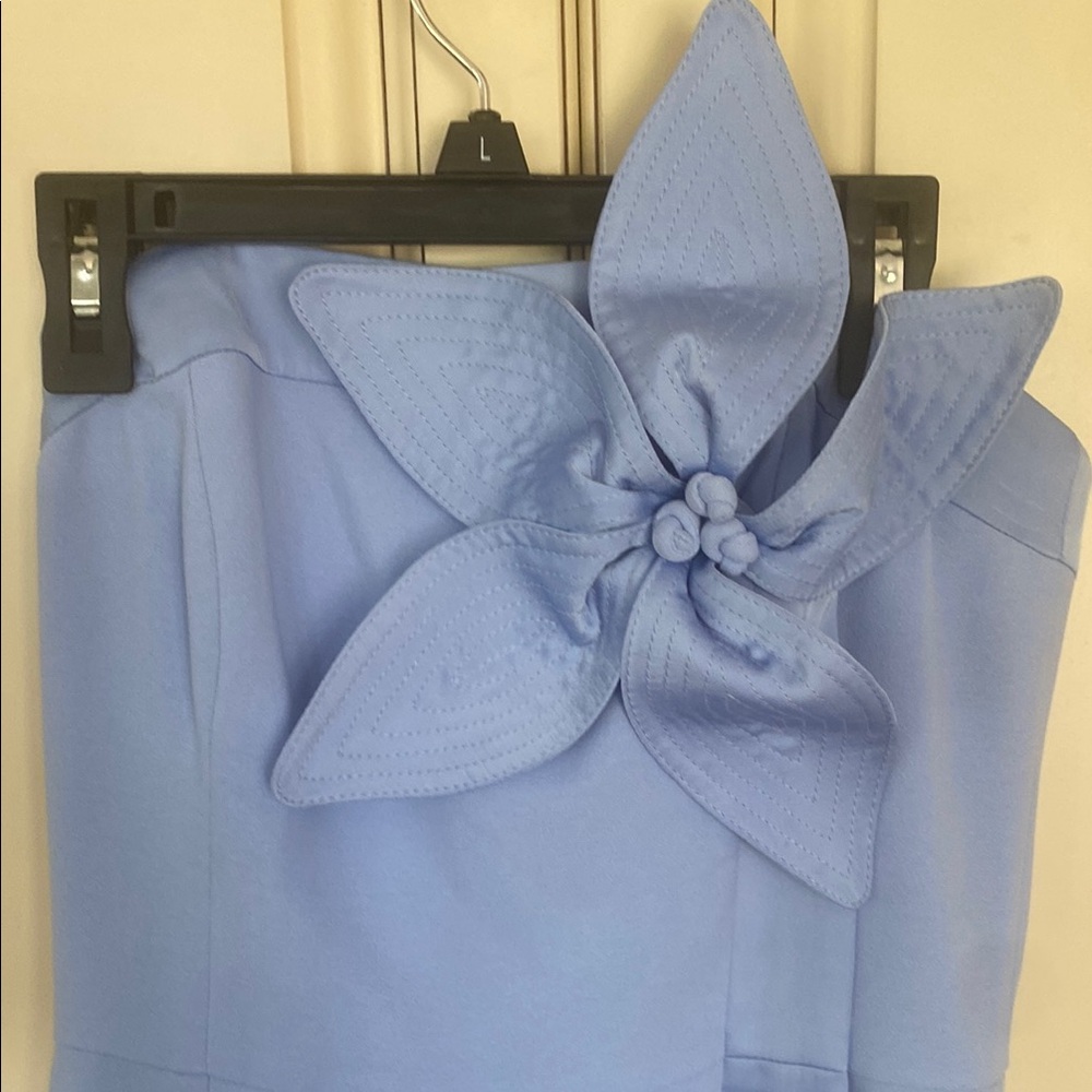 Lilly Pulitzer Blue Strapless Sheath Dress for Weddings - Picture 7 of 9